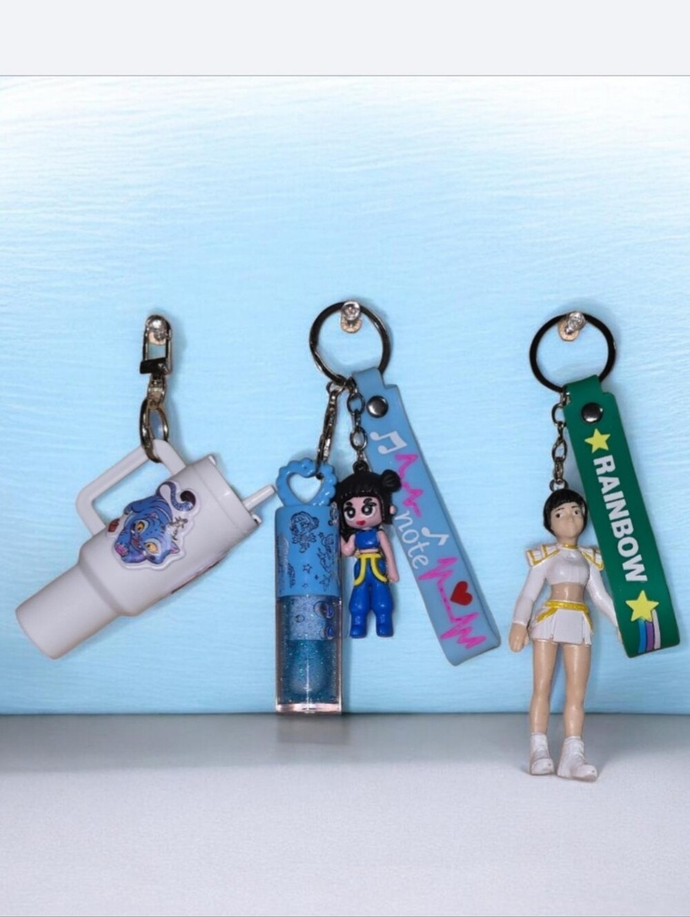 #B24 Kids Blue and Green Character Keychain Set - Brand Unknown
